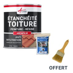 Kit Réparation Et étanchéité Tuile Et Toiture - Arcafilm Pack - Brun - 0.75 L (jusqu'à 0.5 M²) - Arcane Industries