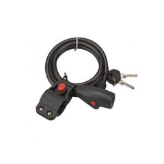 THIRARD - Antivol à clé Twisty, câble acier, vélo, 8mmx1.5m, 2 clés 0
