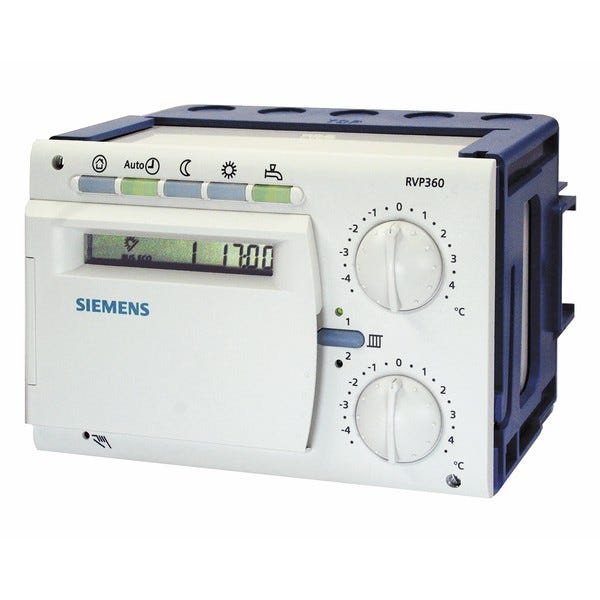 Régulateur chauffage programmable 2 circuits chauffage et ECS - SIEMENS : RVP360 0