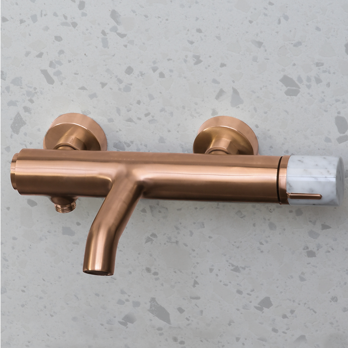 Manopola mitigeur bain-douche mécanique cuivre brossé marbre 4