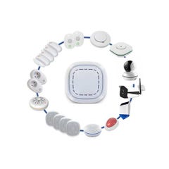 Kit alarme Maison sans fil connecté 3 en 1 - Sirène, Caméra Ext et domestique LIFEBOX SMART