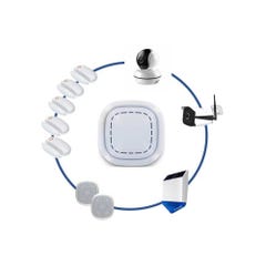 Kit alarme Maison sans fil connecté 3 en 1 - Sirène, Caméra Ext et Int - LIFEBOX SMART