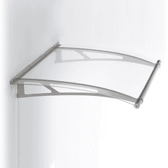 Schulte marquise auvent de porte, 205 x 142 cm, transparent, fixations inox XL