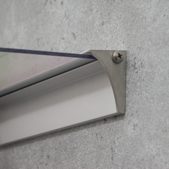 Schulte marquise auvent de porte, 200 x 90 cm, polycarbonate transparent, fixation acier inox 4