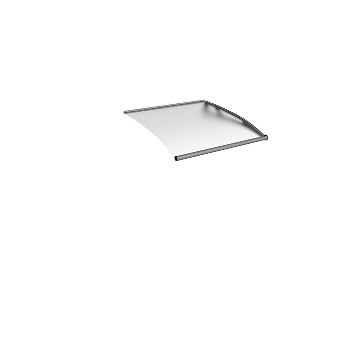 Schulte marquise auvent de porte, module de base, 287 x 142 cm, verre acrylique opaque, fixation inox brossé mat XL 6
