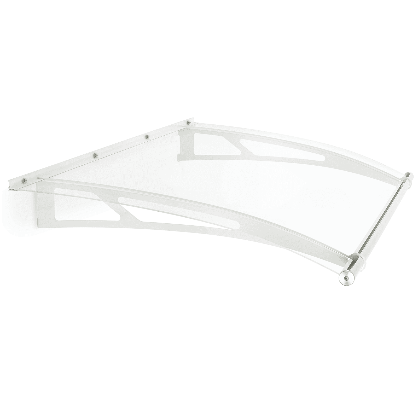 Schulte marquise auvent de porte, 150 x 95 cm, transparent, fixation blanche 3