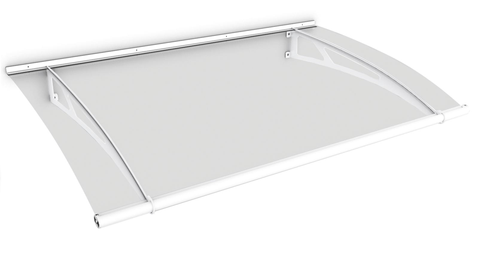 Schulte marquise auvent de porte, 150 x 95 cm, transparent, fixation blanche