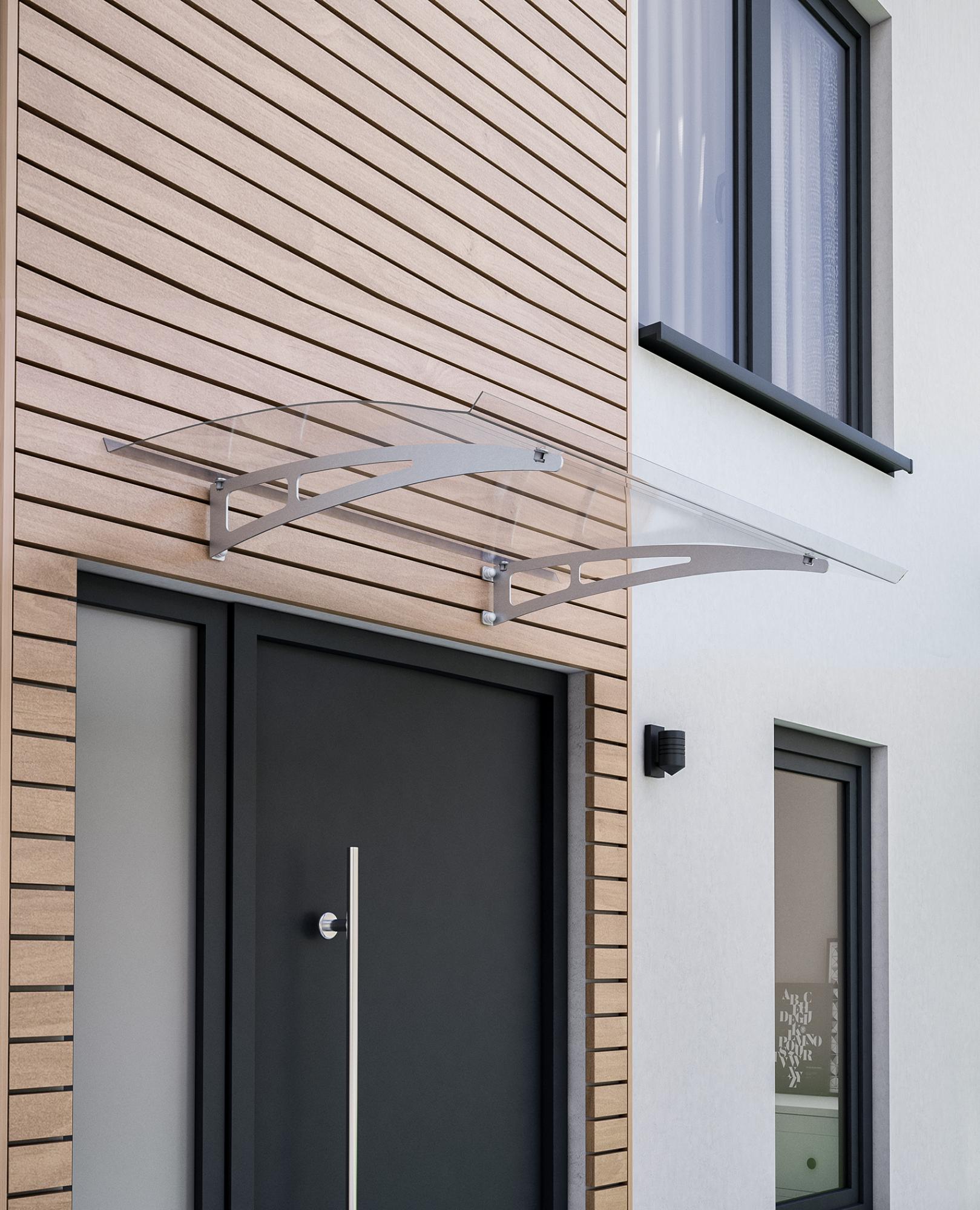 Schulte marquise auvent de porte, 140 x 90 cm, polycarbonate, fixations en inox