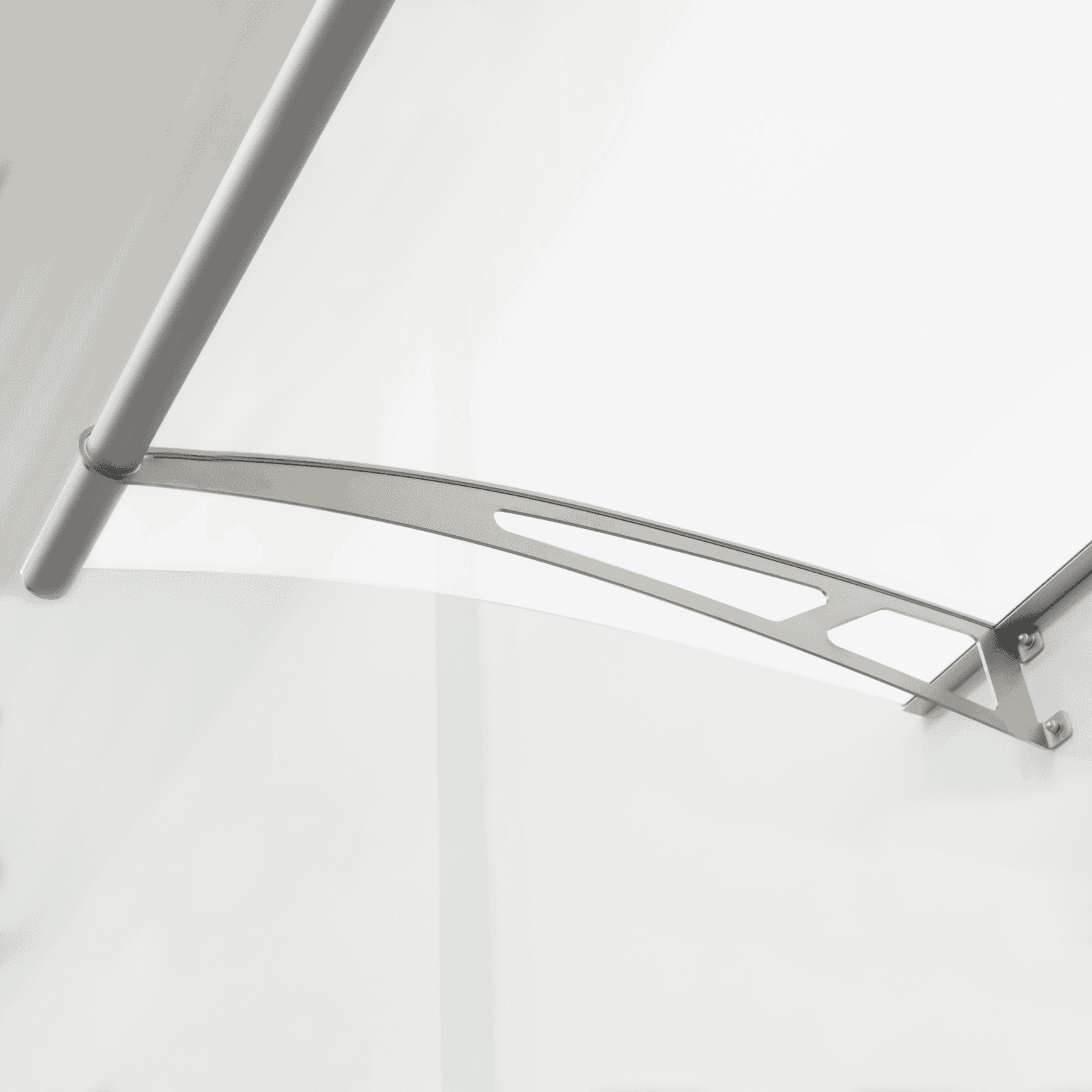 Schulte marquise auvent de porte, 205 x 142 cm, opaque, fixations inox 2