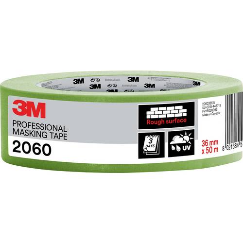 3M PT206036 Ruban de masquage pour peinture 3M™ 2060 vert clair (L x l) 50 m x 36 mm 1 pc(s)