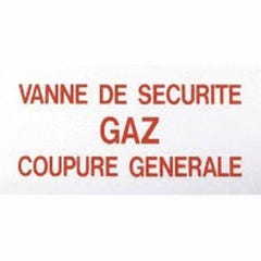 ETIQ VANNE SECURITE GAZ - ETIQ. VANNE SECUR.GAZ COUPURE200X100 0