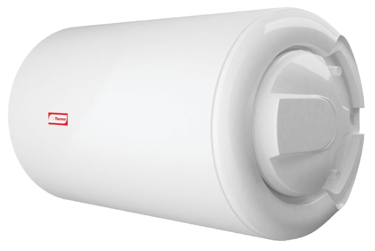 Chauffe-eau 100L horizontal mural sortie côté blindé 57 cm monophasé - THERMOR - 863410