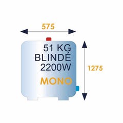 Chauffe-eau 200L vertical stable blindé standard monophasé - THERMOR - 282029 1