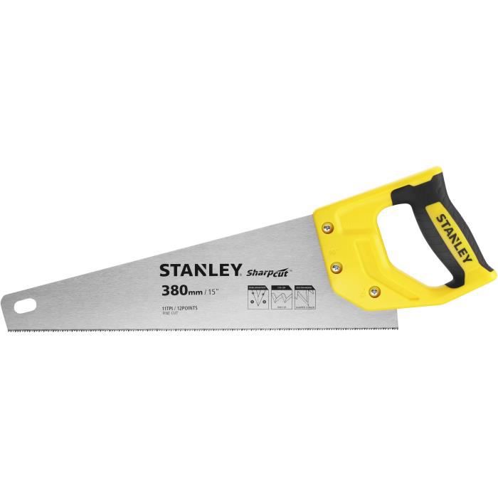 Scie égoïne à bois universelle 380 mm 'Sharpcut' - STANLEY - STHT20369-1