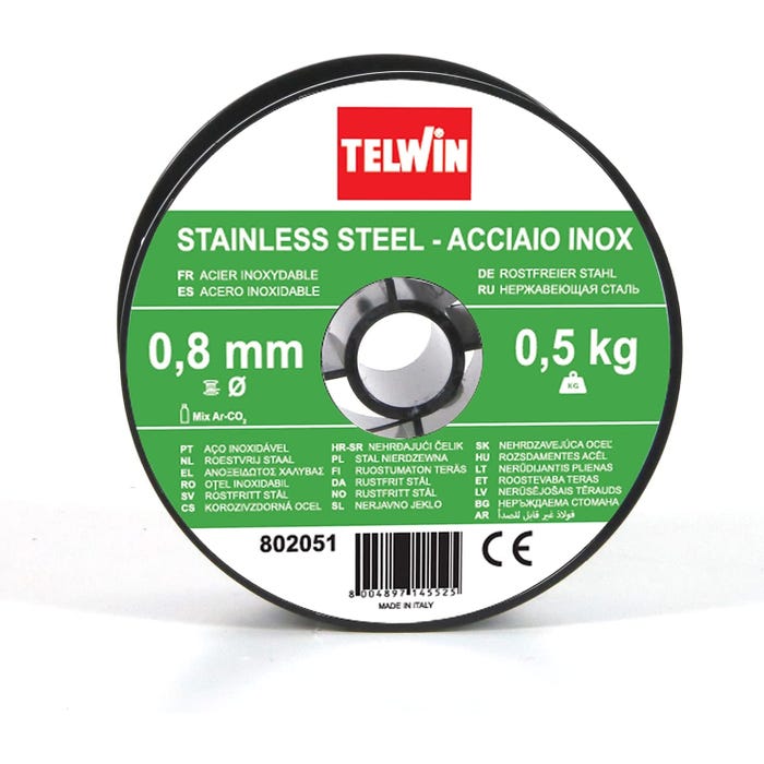bobine fil INOX 0.8 mm 0,5kg Telwin 2