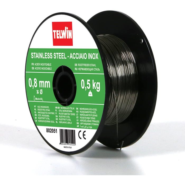 bobine fil INOX 0.8 mm 0,5kg Telwin 1