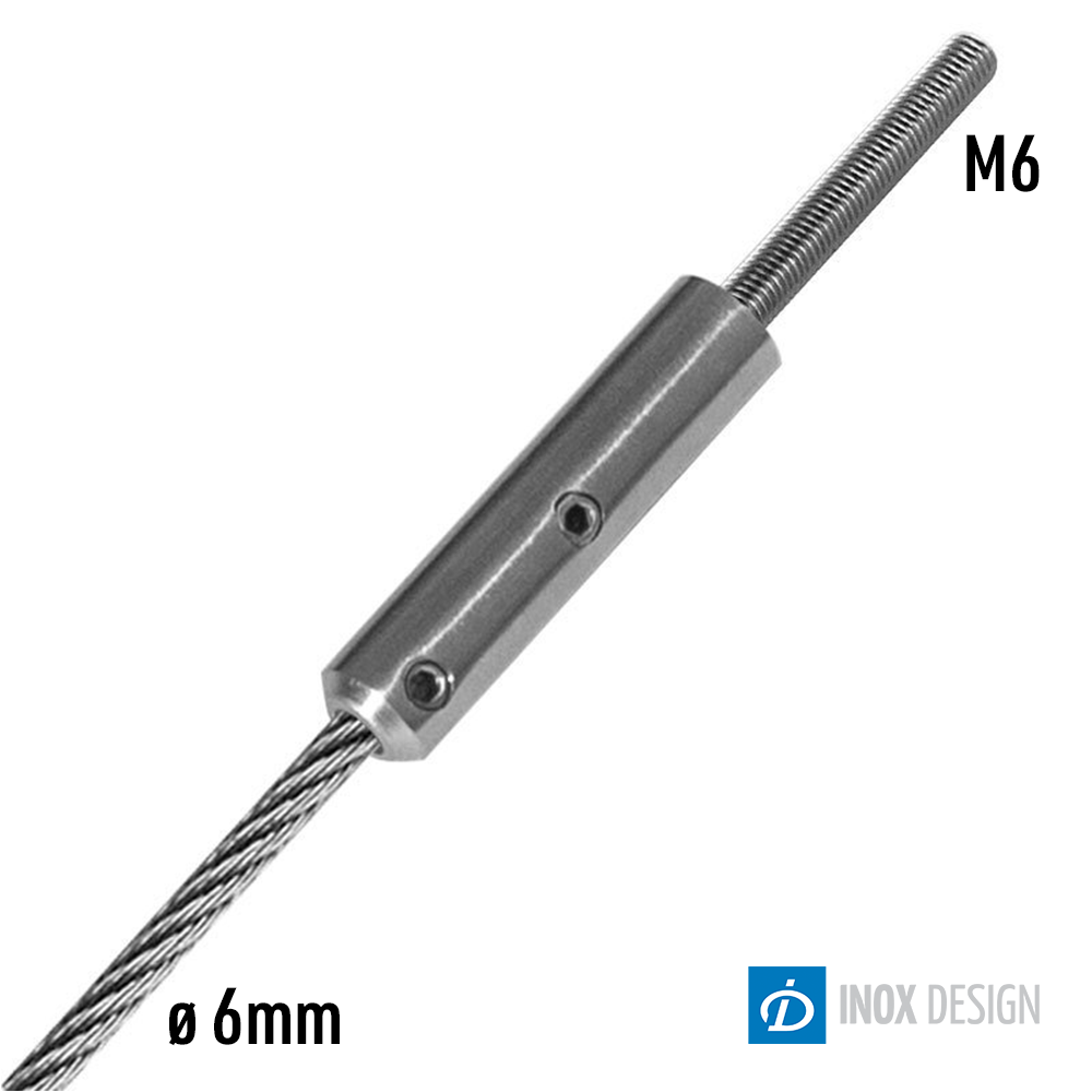 15m 2mm Inox Cable Acier Kit,avec Tendeur Et Serre-fil,peut Tre