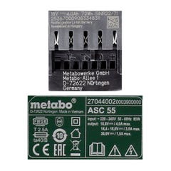 Metabo Basis Set 18V - 2x Batteries LiHD 4,0Ah ( 625367000 ) + Chargeur ASC 55 ( 627044000 ) 2