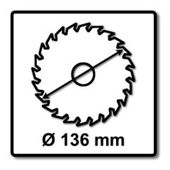 Bosch Lame de scie circulaire Expert pour bois 136 x 1,0 x 20 mm - 24 dents pour bois ( 2608644498 ) 1