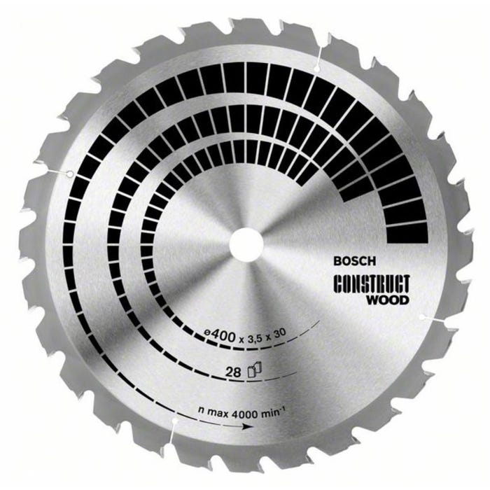 Bosch Lame de scie circulaire Construct Wood S 450 x 30 x 3,8 mm 28 dents ( 2608640694 ) 4