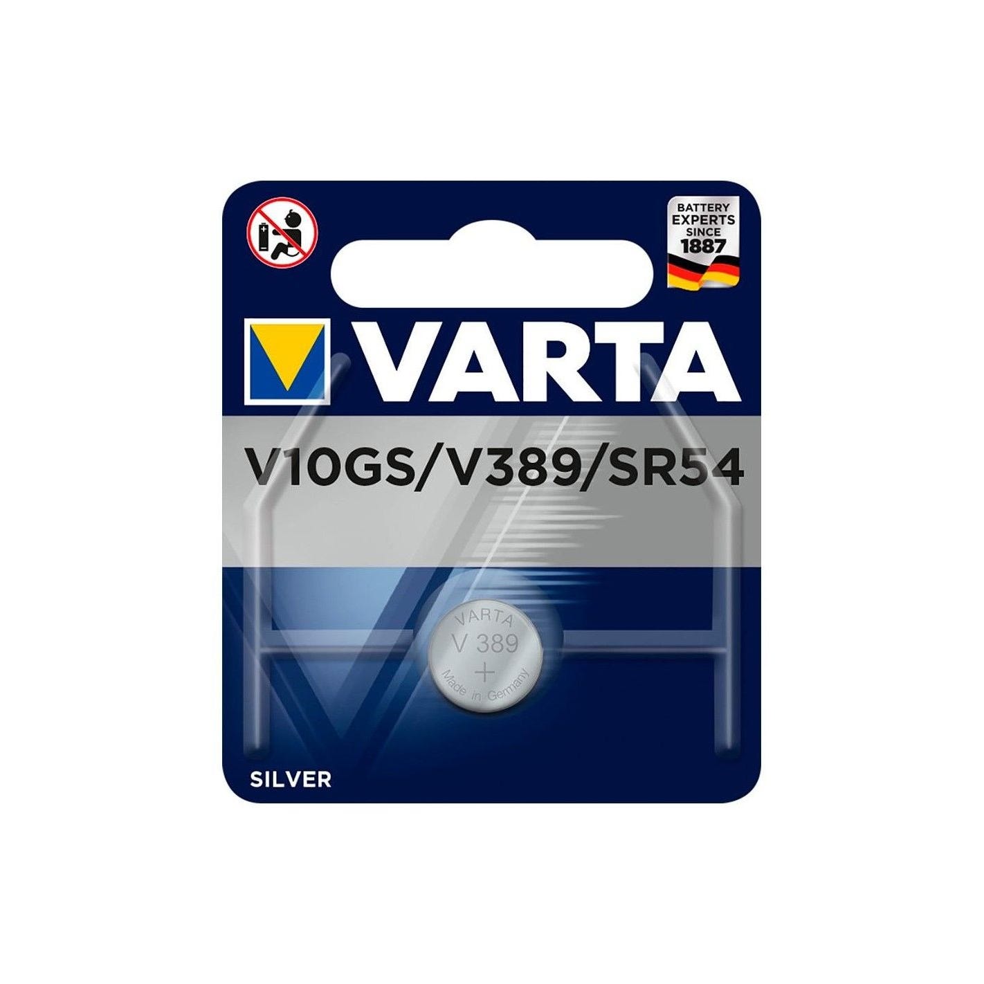 Pile bouton oxyde d'argent VARTA V 389 2