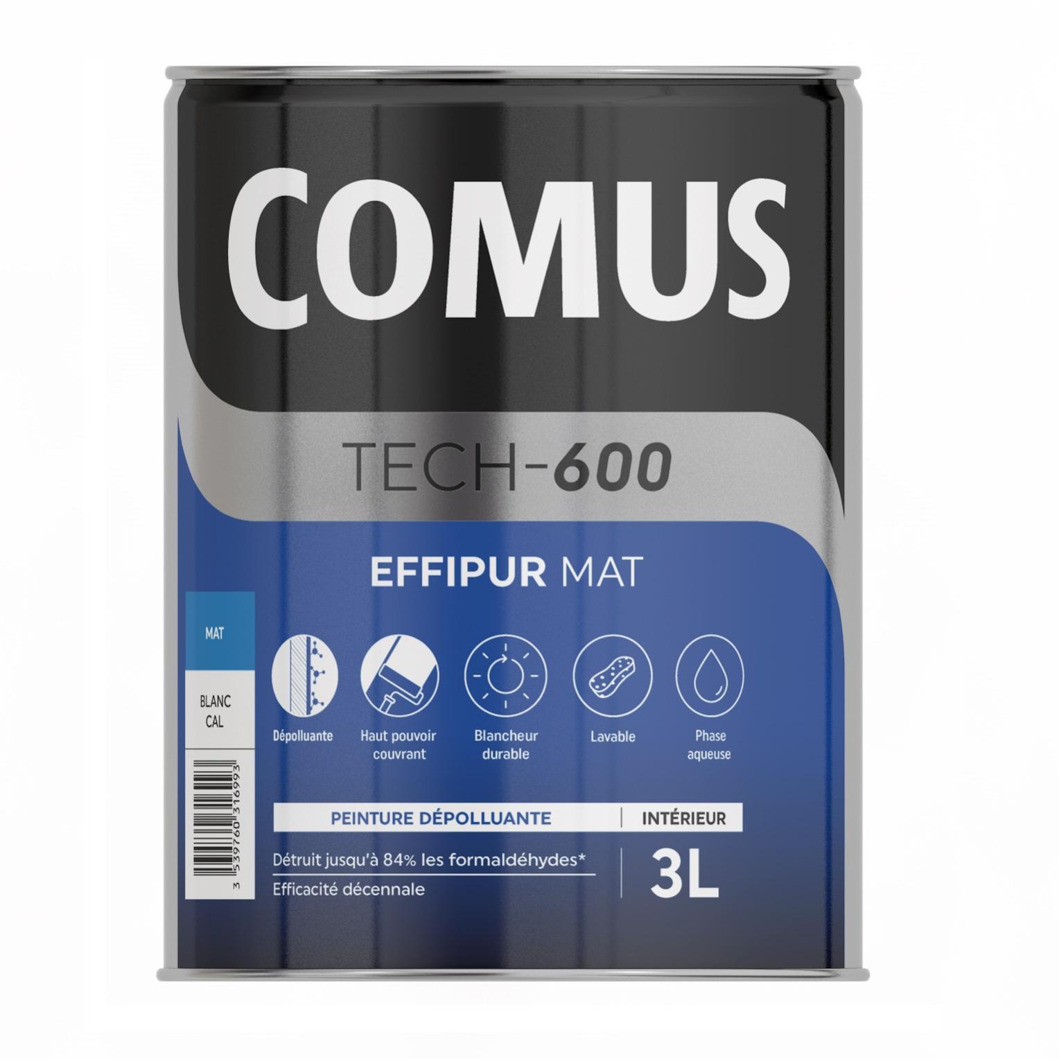 EFFIPUR MAT 3L - Peinture dépolluante de protection et de décoration en phase aqueuse - COMUS
