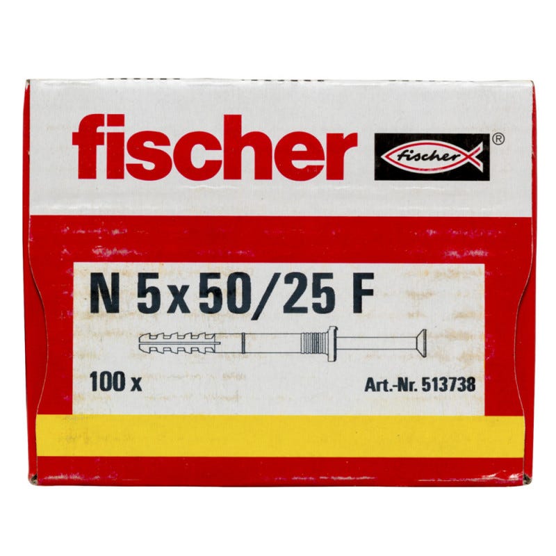 Fischer Cheville à frapper 50 mm 5 mm 513738 100 pc(s) 3