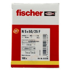 Fischer Cheville à frapper 50 mm 5 mm 513738 100 pc(s) 2