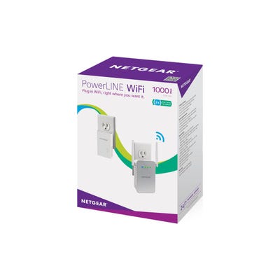 CPL Wifi NETGEAR PLW1000 Pack de 2 : 1 Filaire + 1 WIFI