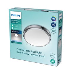 Plafonnier Salle de bain PHILIPS - EyeComfort - 22 cm - 6 W - 640 lumens - 4000K - Chrome - 93537 2