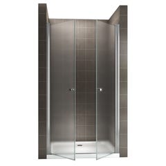 GINA Porte de douche H 185 cm Largeur Réglable 120 à 124 cm verre opaque 4