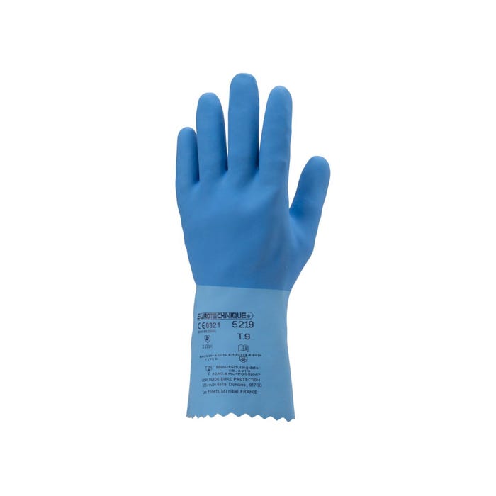 Gants latex sur jersey coton bleu adhérisé - COVERGUARD - Taille L-9 0