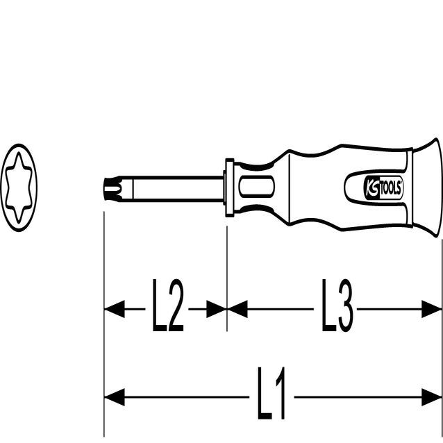 Tournevis éléctronique KS, T6 - L,50 mm 2