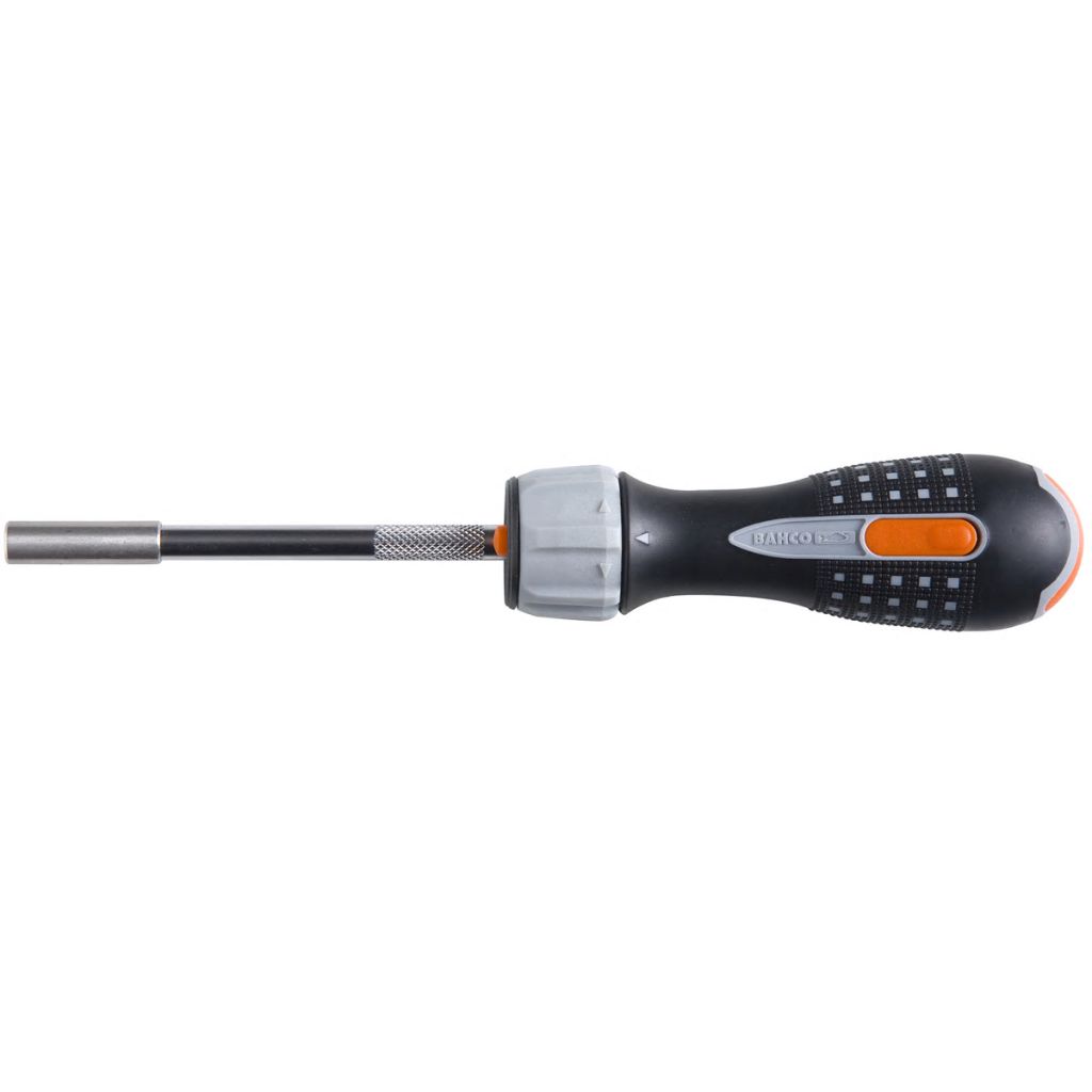 Tournevis à cliquet de 1/4 po et porte-embout magnétique 808050L BAHCO