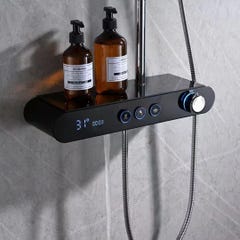 Colonne de douche & bain avec tablette Noir - Tabarca 3
