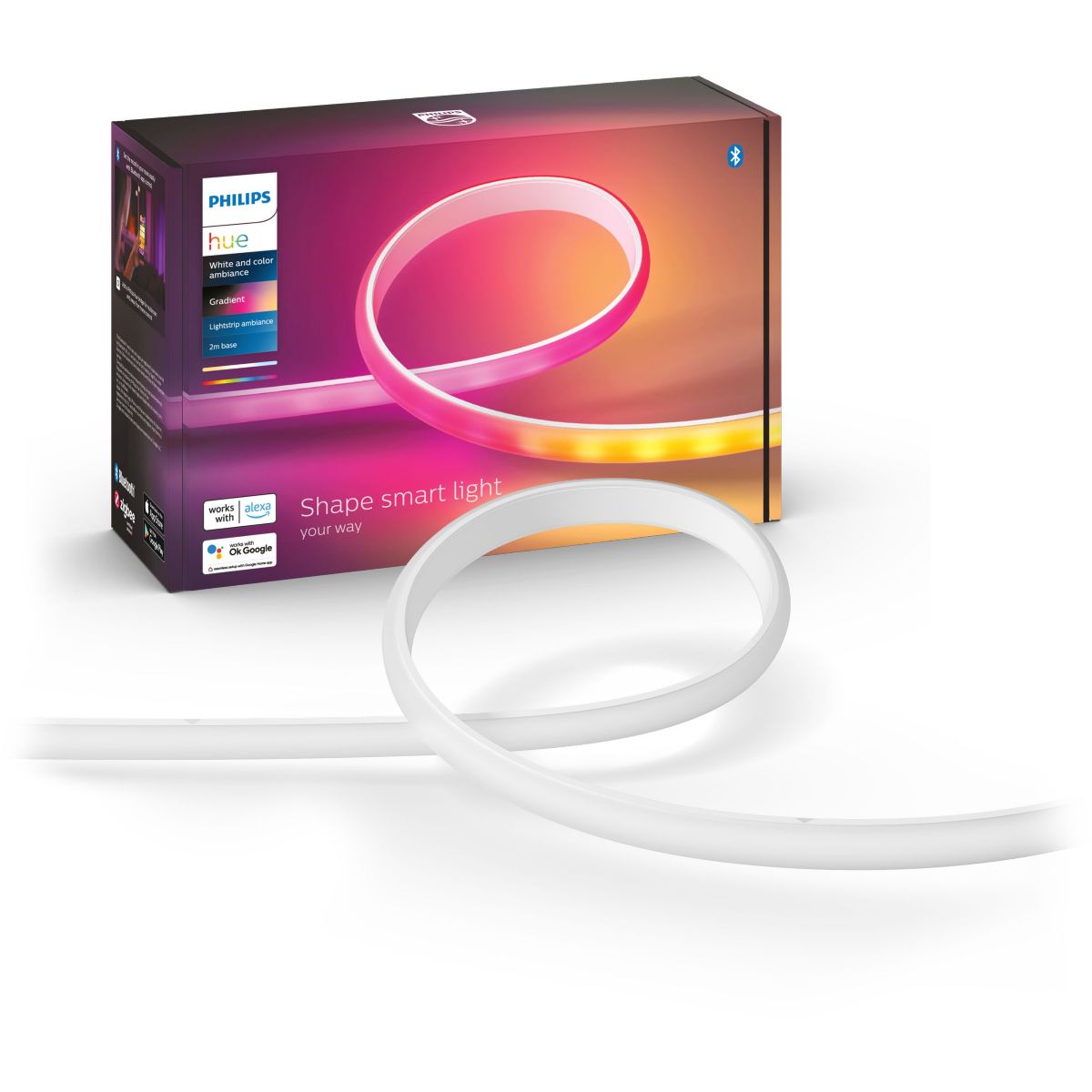 Bandeau LED PHILIPS HUE W&C Lightstrip Gradient 2M+base