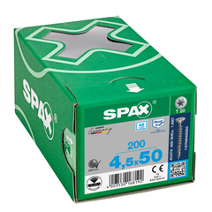 Vis a tete fraisée SPAX SeKo T-STAR plus 4,5x 50 A2 (Par 200) 2