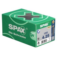 Vis universelle SPAX SeKo cruciforme Z 4,0x 45/30 galvanisé Jaune (Par 500) 1