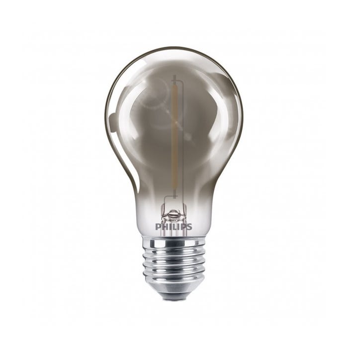 Ampoule LED E27 Philips décorative à filament - LED classic 15W A60 E27 smoky ND SRT4 0