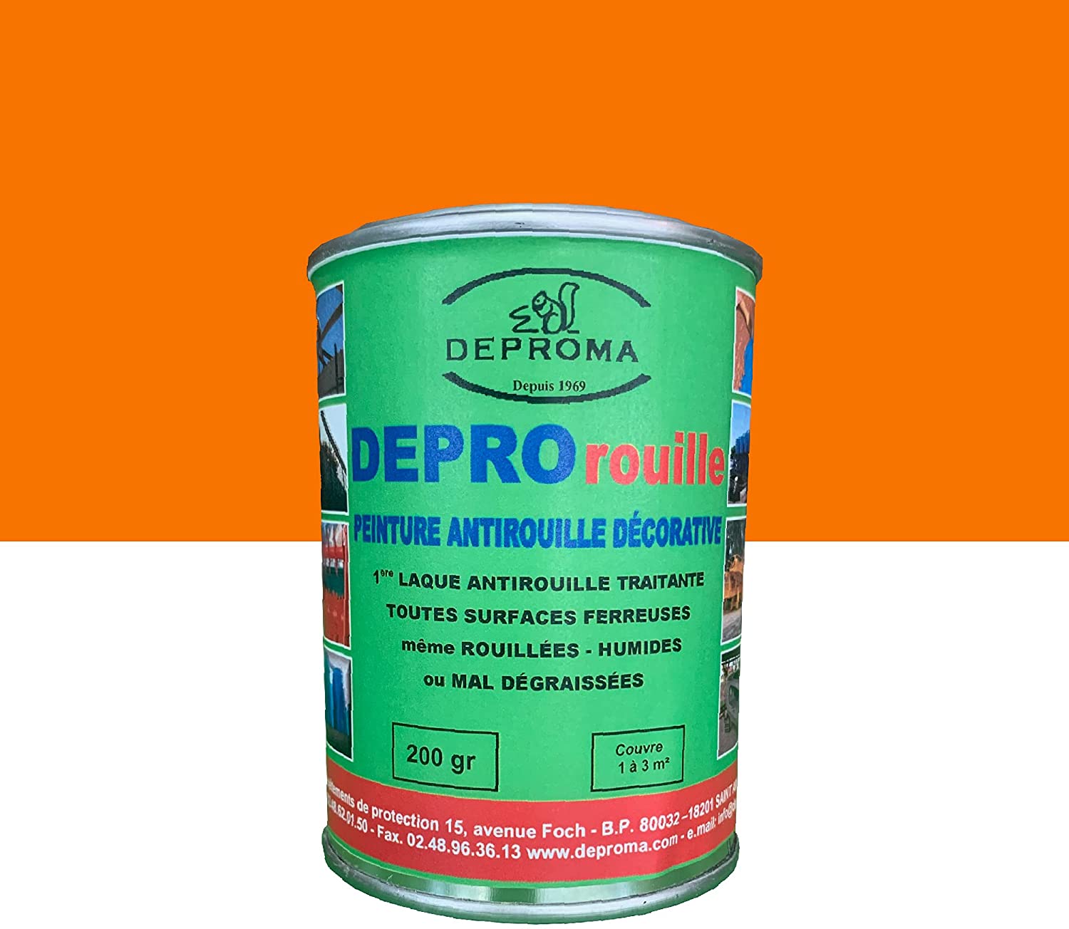 Peinture antirouille Orange TP - Depro Rouille Orange TP 200gr