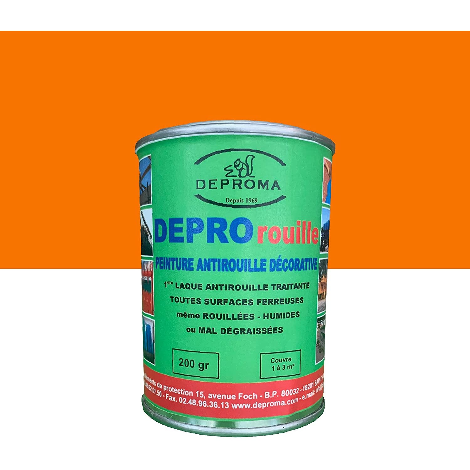 Peinture antirouille Orange TP - Depro Rouille Orange TP 200gr 0