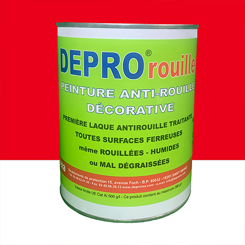 Peinture antirouille rouge - Depro Rouille Rouge Flm 1kg