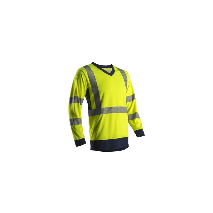T-shirt SUNO ML jaune HV/marine - COVERGUARD - Taille S 0