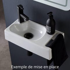 Bonde de vidage pour lavabo et vasque sans trop plein - Clic clac - Dôme céramique noir satin 1
