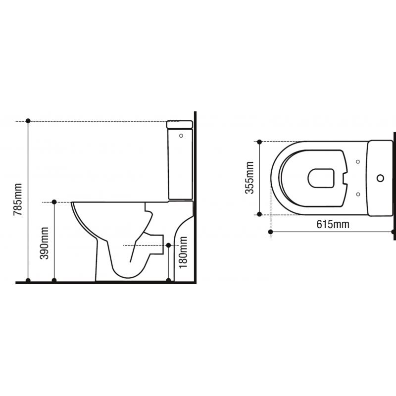 Pack wc à poser sans bride sortie verticale / vario - FRIENDLY 2