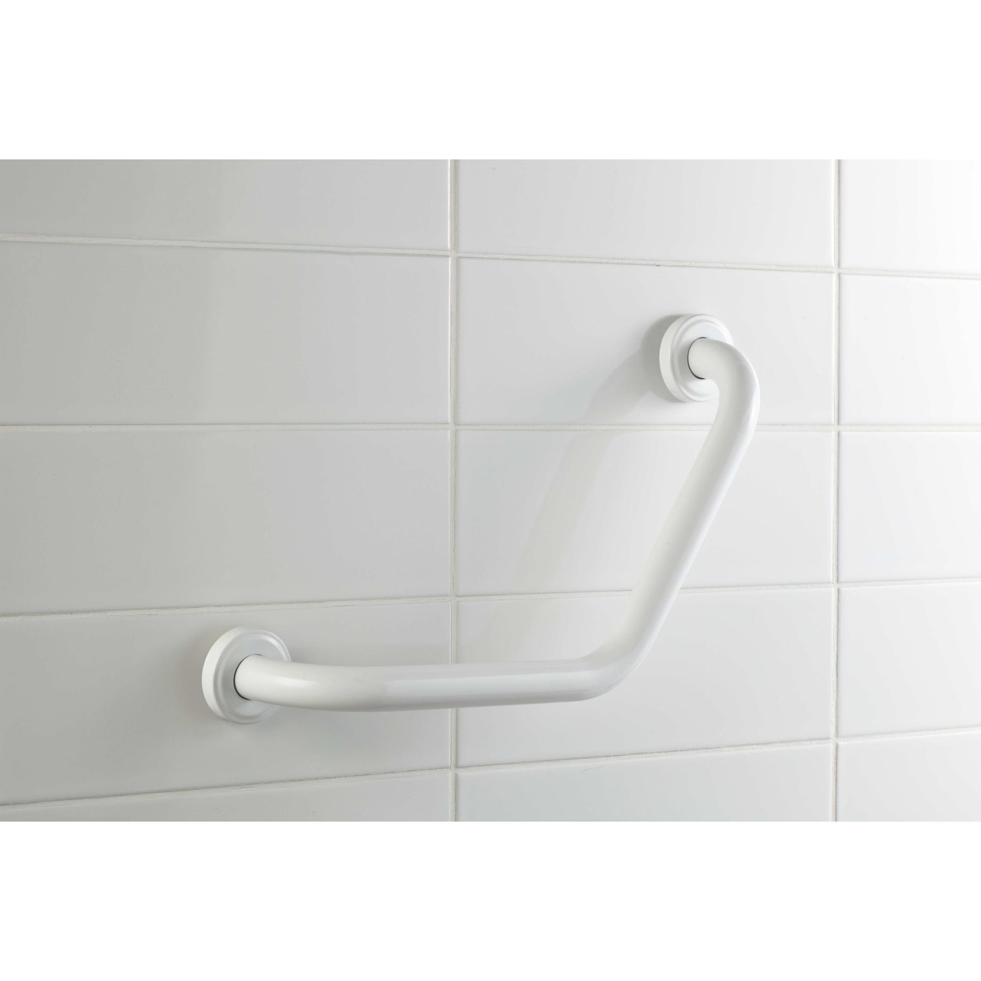 Poignée PMR coudée bain douche 135° USIS blanc 1
