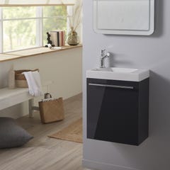Lave-mains complet avec meuble design couleur gris anthracite 0
