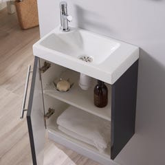 Lave-mains complet avec meuble design couleur gris anthracite 2