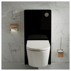 Pack wc avec cuvette lavante - Façade en verre noir-Wc japonais 2