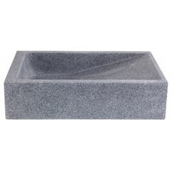 Vasque à poser rectangle en pierre naturelle 3